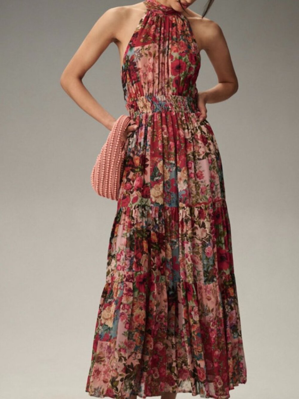 Anthropologie The Somerset Maxi Dress: Halter Floral Edition XL